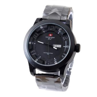 Swiss Army Jam Tangan Pria – Leather Strap - SA 1992 - Black  