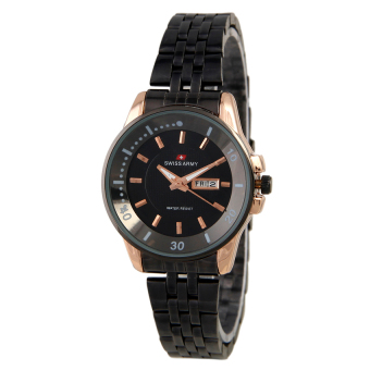 Swiss Army Ladies Elegant Jam tangan wanita - Hitam - Stainless - SA 0967 L BLGOLD  