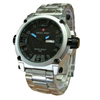 Swiss Army - SA 0065 - Jam Tangan Formal Pria - Silver Black  