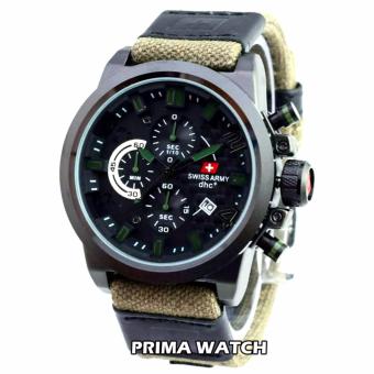 Swiss Army SA6015 - Jam Tangan Pria - Strap Kanvas (Hijau Army Hitam)  