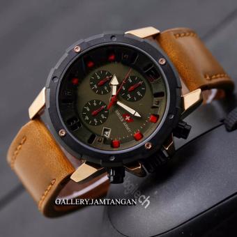 Swiss Army SA7901M - Jam Tangan Pria - Chrono Aktif - Kulit - Coklat Hitam Rosegold  