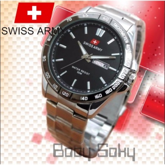 Swiss Army Tanggal Hari SA 7657 Jam Tangan Pria Stainless Steel  