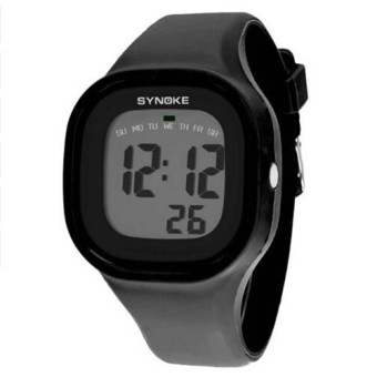 Synoke 66896 Women Waterproof Sport Watch Cool Fashion Digital Wristwatch (Black)    