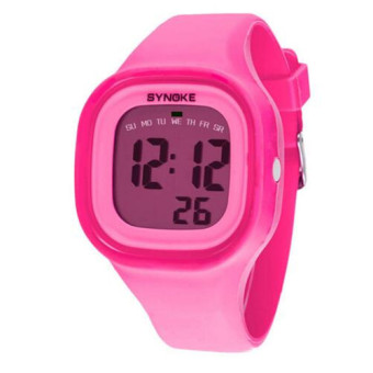 Synoke 66896 Women Waterproof Sport Watch Cool Fashion Digital Wristwatch (Pink)    