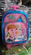 Tas sekolah Frozen troli Tk trolley dorong troli ransel sateen tebal