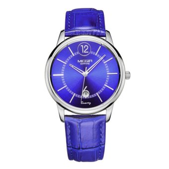 TATA MEGIR Mens Watches Male Table Minimalist Fashion WatchWaterproof Sports Watch (Blue) - intl  