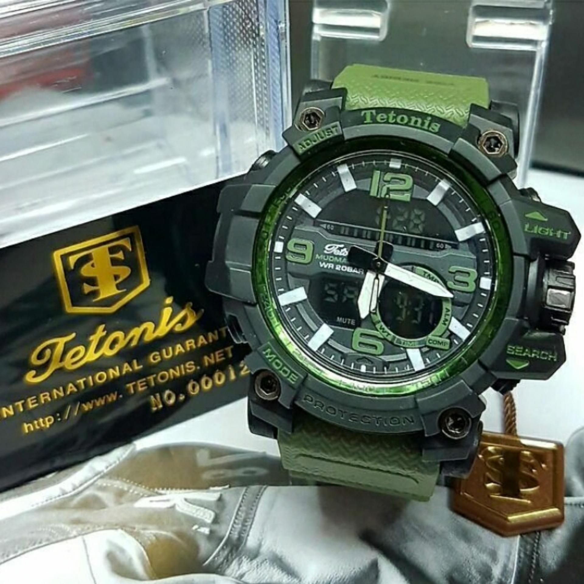 Tetonis Sporty Jam Tangan Dual Time Pria Rubber Strap Daftar Harga Flash Sale Tetonis Dual Time Jam Tangan Sport Pria Rubber Strap 9007