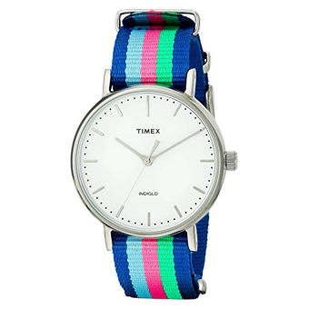 Timex Women's 'Weekender Fairfield' Quartz Brass and Nylon Casual Watch, Color:Blue (Model: TW2P917009J) - Intl  