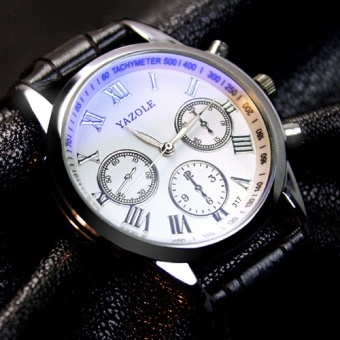 Top Brand Luxury Famous Men Wrist Watches Male Quartz Watch Men Business Casual Clock (White) - intl  