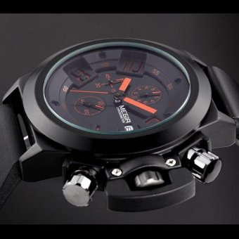 Top brand luxury men male clock New brand silicone band analogChronograph stop watch military army styligh mens watches - intl  