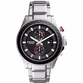 Triple 8 Collection - Fossil Wakefield CH3000SET - Jam tangan Pria Silver [Extra 6 Strap]  