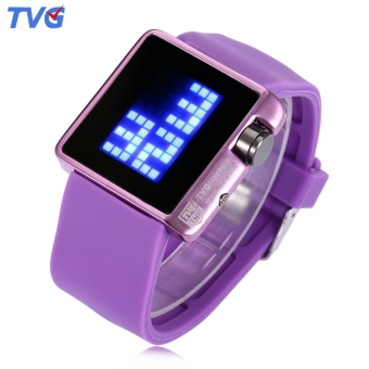 TVG 4G08 Female Fashion LED Digital Multifunctional Watch Calendar Water Resistance Sports Wristwatch (Purple)  