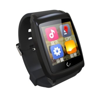 U Watch Wifi Smartwatch U18 Dualcore Android System 4.4 BluetoothWatch 1.6” GPS Compass Navigator Voice Record Sleep Monitor (Black) - intl  
