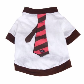 Unipet Baju Anjing Kucing Motif Dasi Dog Cat Shirt Vest Size S