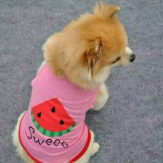 Unipet Baju Anjing Kucing Sweet Size L - Pink