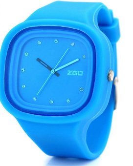 Unisex Silicone Rubber Jelly watch strap Sport Womens Mens Quartz Wrist Watches white - intl  