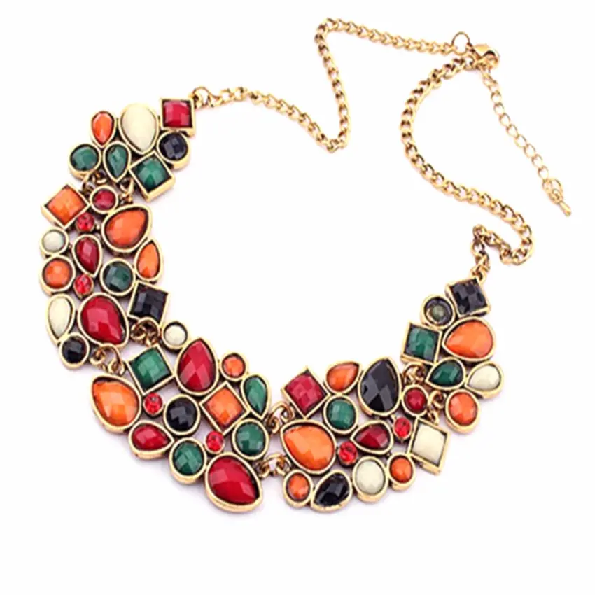 Vienna Linz Kalung Fashion Mellyn Bohemian Korea Retro Rhinestone Necklace Chocker Pendant Pesta Women Jewelry Accessories Perhiasan Feminim Ladies Party Wedding Pelengkap Busana Cantik Charming Elegan Glamour Hadiah Gift Warna Warni Multicolor