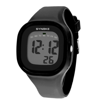 Wanita Synoke 66896 Waterproof Olahraga Watch dingin Fashion jam tangan Digital hitam  