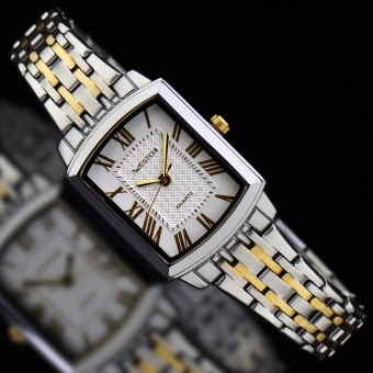wanying Chi square between the genuine West westchi fashion golden lady square quartz watch W6126L (1 X women Watch) - intl  