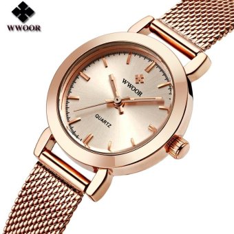 Watch Women Steel Mesh Waterproof Quartz Watches Ladies Fashion Dress Wristwatch For Women - intl  