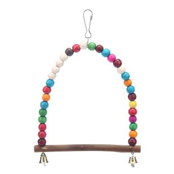 Gambar weishi Wooden Bird Swings Toys Bird Swings Stand Hanging forParakeets,Multicolor