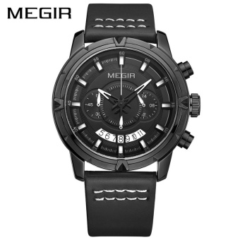 Wholesaler MEGIR ML2047G Sport Men Quartz Watch Multifunction Chronograph Fashion Wrist Watches Clock - intl  