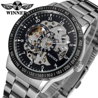 Winner Luxury Brand Men Automatic Skeleton Mechanical Watch Stainless Steel - intl  