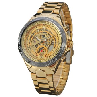 Winner Number Sport Design Bezel Golden Top Brand Luxury Montre Homme Clock Men Automatic Skeleton Watch-Black Watchcase Black Dial Rose Gold Marks - Intl Desember 2018 - 5 Winner Number Sport Design Bezel Golden Top Brand Luxury Montre Homme Clock Men Automatic Skeleton Watch-Black Watchcase Black Dial Rose gold Marks - intl - 5