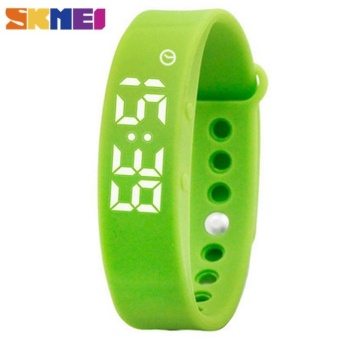 Women LED Sports Bracelet 3D Pedometer Health Monitoring Smart Digital Watch Sleep Quality Temperature Monitoring Smart Watch - Green - intl  