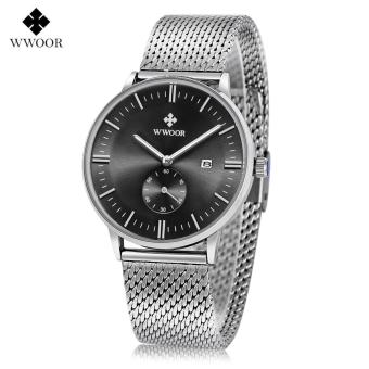 WWOOR 8808 Male Quartz Watch Chronograph Calendar Luminous Men Wristwatch - intl  