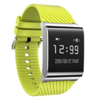 X9 Plus BLE 4.0 Heart Rate Smart Wristband Blood Pressure Oxygen Monitor Bracelet (RUBBER STRAP) (Green) - intl  