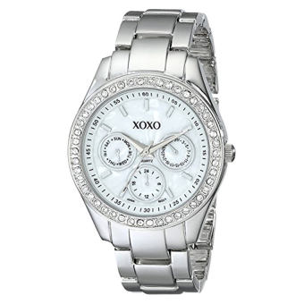 XOXO Women's XO5301A Rhinestone-Accented Silver-Tone Bracelet Watch (Intl)  
