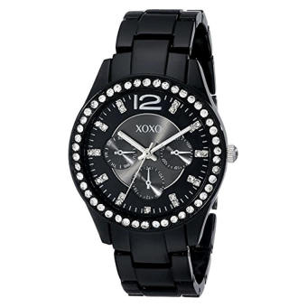 XOXO Women's XO5483 Black Analog Bracelet Watch with Rhinestones (Intl)  