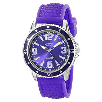 XOXO Women's XO8066 Purple Analog Silicone Strap Watch (Intl)  