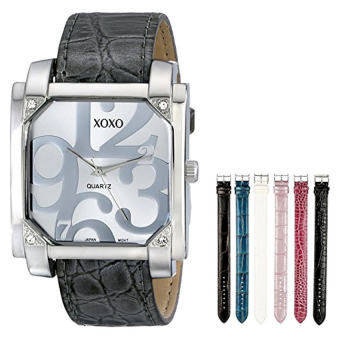 XOXO Women's XO9024 Seven Color Crocodile/Snake Interchangeable Strap Set Watch (Intl)  