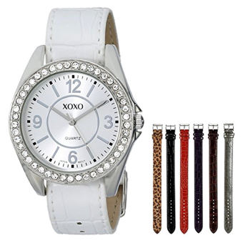 XOXO Women's XO9054 Seven-Color Croco Interchangeable Strap Watch Set (Intl)  