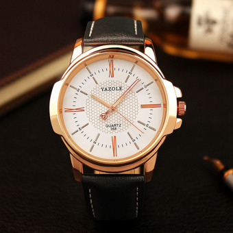 YAZOLE Top Luxury Brand Watch Men Watches Business Male Quartz Wristwatches Waterproof Quartz-watch YZL358-Black - intl  