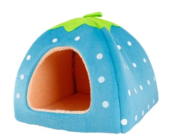 Gambar yesefus Unique Cute Strawberry Shape Pet House Cat Dog Puppy Bed(Blue, L)   intl