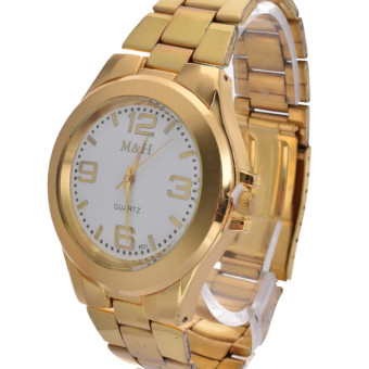 Yika Women's Watch Stainless Steel Analog Quartz Wrist Watches (Gold)  