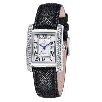 YJJZB Genuine brand watches Swiss female fashion Korean Ladies Watch wholesale red leather watch (Black)  