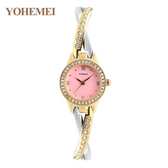 YOHEMEI 0193 Fashion Women Elegant Top Brand Luxury Famous Quartz Watch - Pink  