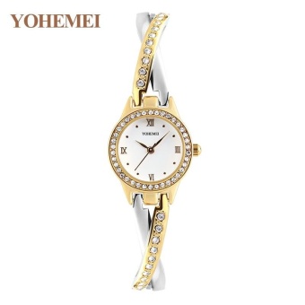 YOHEMEI 0193 Ladies Elegant Luxury Famous Quartz Watch Women Casual Alloy Strap Wristwatches - White - intl  