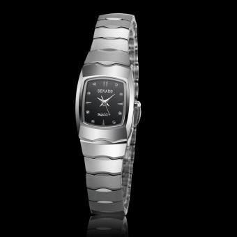 yydsop Genuine high-end fashion brand gold saint Jarno Ding waterproof watch 1042 square steel lovers (1 X women Watch) (Black)  