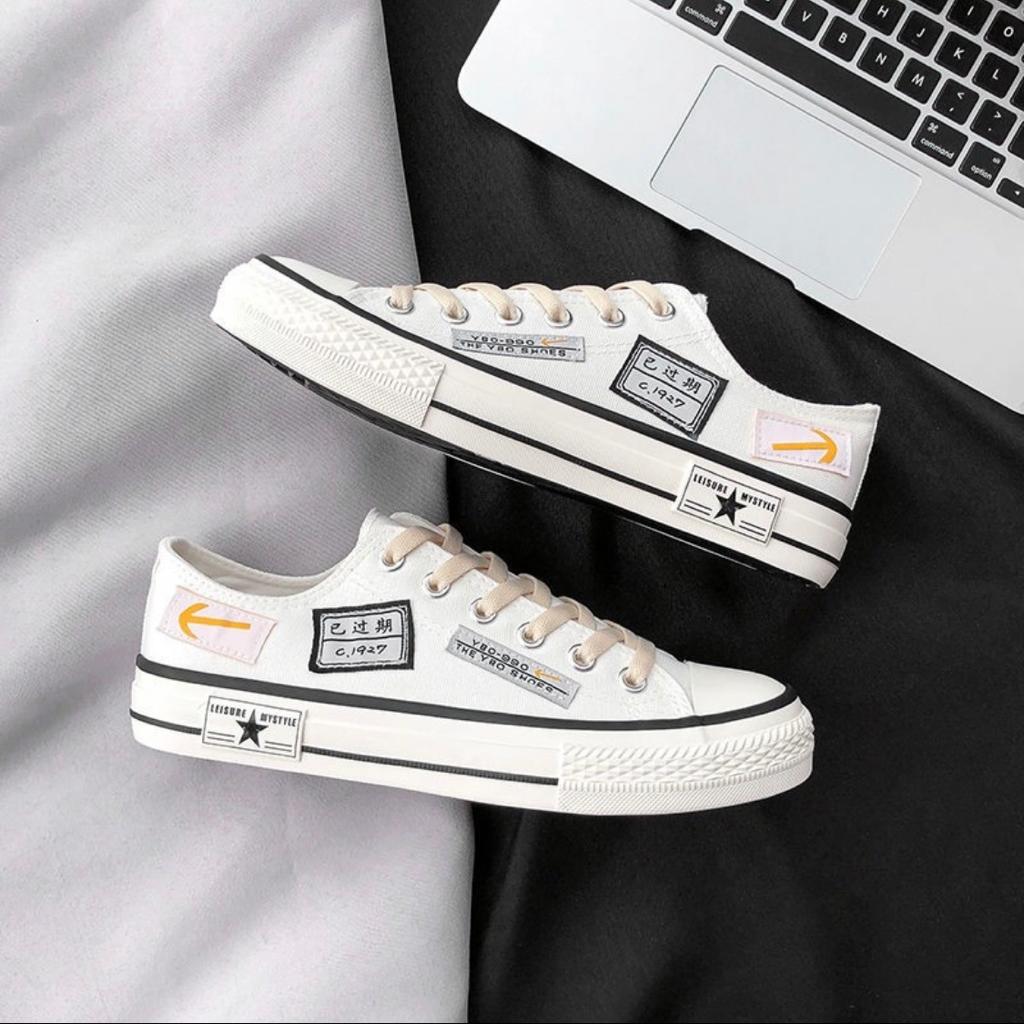 Sepatu Pria Sneakers Korean Style White Harga 99,000 rupiah*Gratis Ongkir