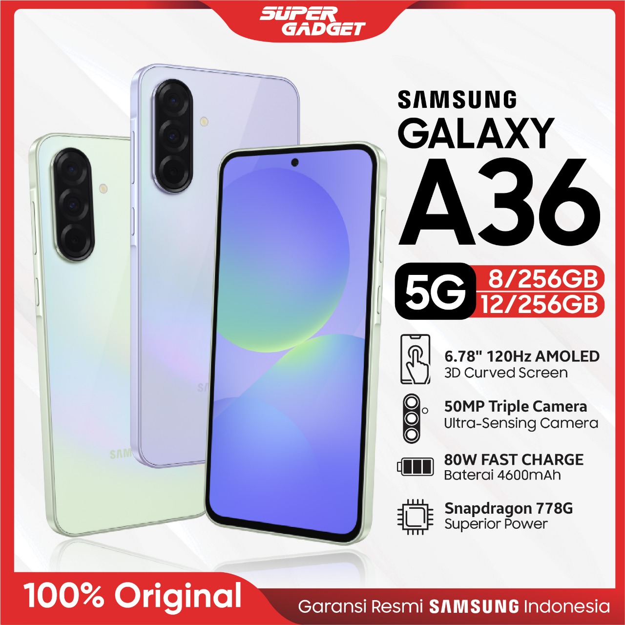 Samsung Galaxy A36 5G Android Smartphone Harga  4,489,000 Ringgit*Penghantaran Percuma