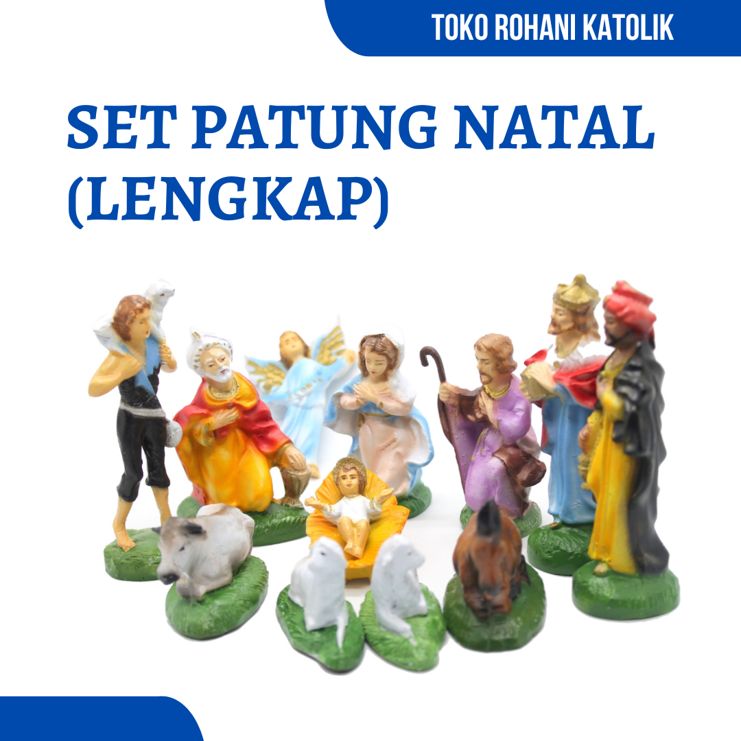 SET Patung Natal 10 CM / Dekorasi Patung Natal / Patung Yesus DAN Gembala