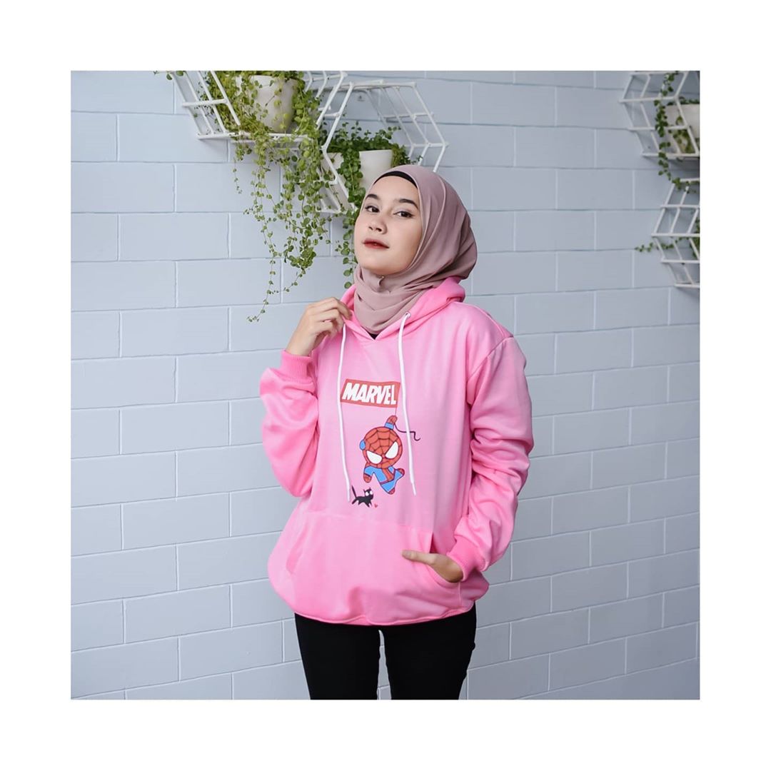 pink marvel hoodie