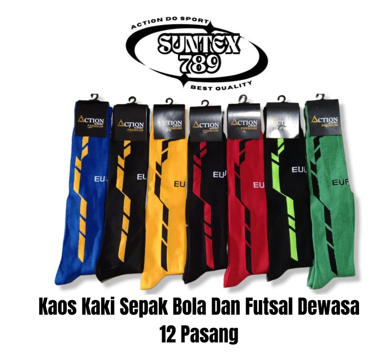1 LUSIN KAOS KAKI BOLA DEWASA PANJANG EURO PREMIUM Harga  86,999 rupiah*Gratis Ongkir