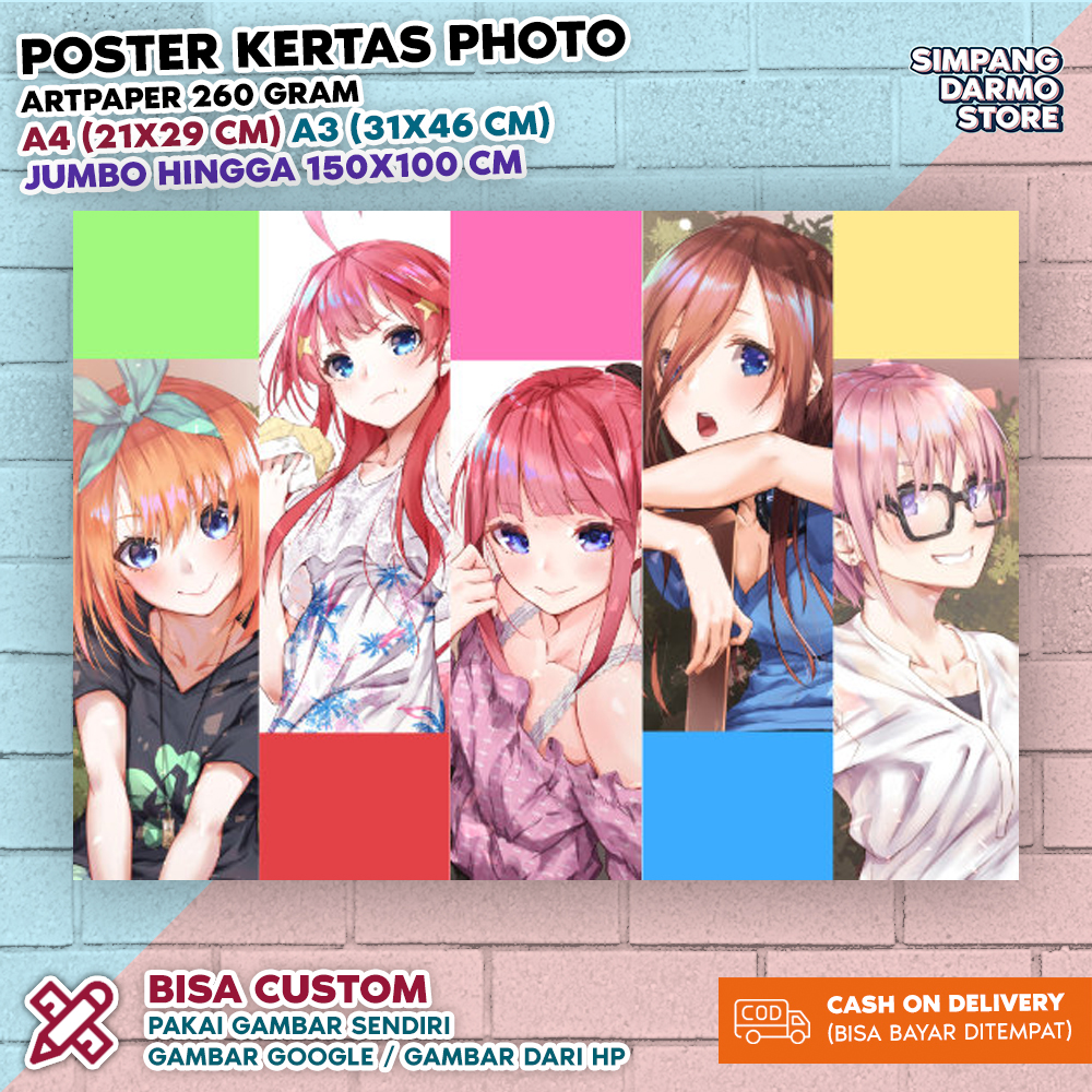 Nakano Quintuplets 5 - Toubun no Hanayome Poster for Sale by Kami-Anime