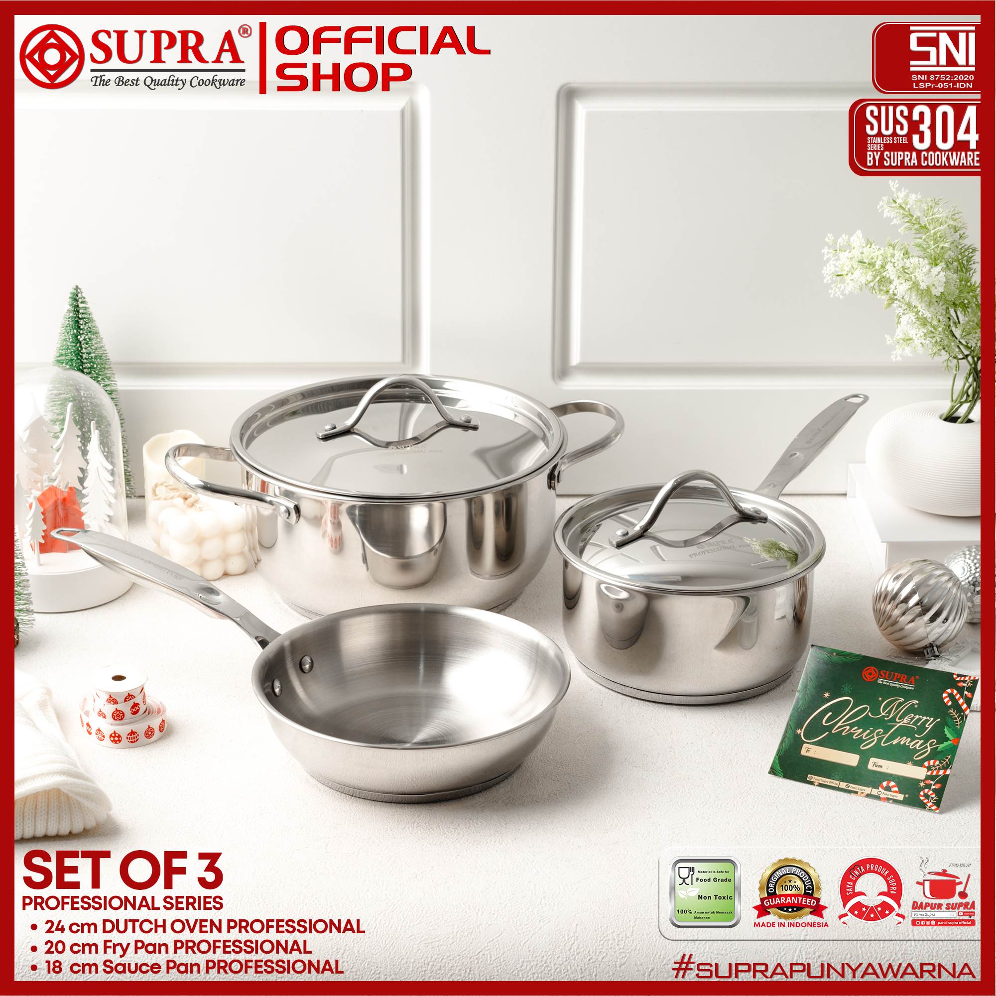 SUPRA PANCI 3 in 1 Professional Series/hadiah Set Hampers